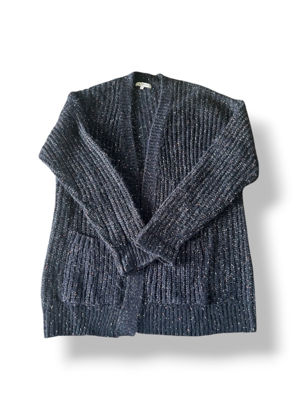 [Heartloom] Navy Chunky Knit Open Cardigan